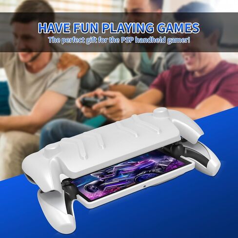 Full Protective Case for PlayStation Portal / PS5 Portal, Portable Cover Protector for PSP/PlayStation Portal Remote Player with Stand, Detachable Front Shell, Frosted Handheld Design (White) in Saudi Arabia