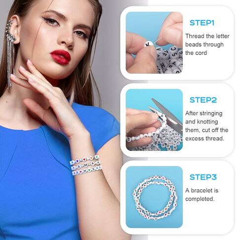 1000PCS Colourful Letter Beads for Threading, 4 x 7 MM, A-Z White Letter Beads and Colourful Heart Beads, Acrylic Round Beads for Jewellery DIY Making Crafts Bracelets Necklaces Ornaments-Gold in Kuwait