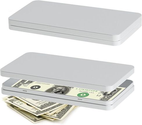 2pcs Cash Box Paper Money Holder Cash Organizer Money Box Money Storage Currency Cash Tray with Currency Collection Sleeves Protector 100pcs OPP Bags Dollar Bill Holder for Collector in Saudi Arabia