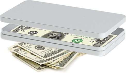 2pcs Cash Box Paper Money Holder Cash Organizer Money Box Money Storage Currency Cash Tray with Currency Collection Sleeves Protector 100pcs OPP Bags Dollar Bill Holder for Collector in Saudi Arabia