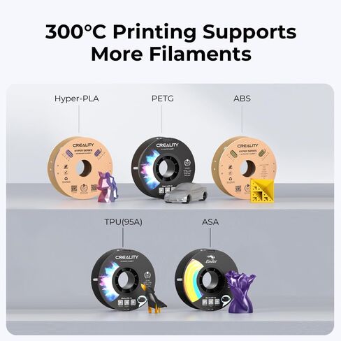 طابعة Creality Ender 3 V3 KE الرسمية ثلاثية الأبعاد، ترقية سرعة الطباعة القصوى 500 مم/ثانية مع مراوح مزدوجة للسكك الحديدية الخطية ذات المحور X والخوارزميات الذكية 60 وات سخان سيراميك مقاس طباعة Hotend 8.66*8.66*9.44 بوصة in Saudi Arabia