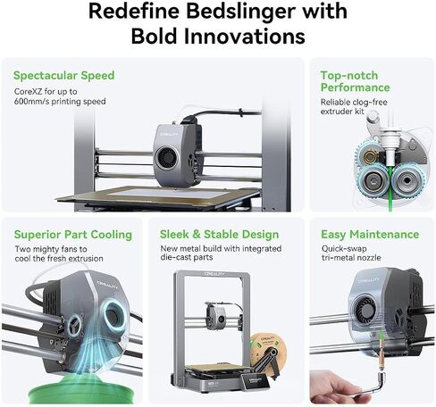 Creality Official Ender 3 V3 3D Printer,600mm/s Printing Speed,Clog-Free Extruder KIT,All-Metal Build,Auto Calibration for Leveling, Print Size 8.66 * 8.66 * 9.44 inch in Saudi Arabia
