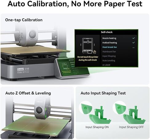 Creality Official Ender 3 V3 3D Printer,600mm/s Printing Speed,Clog-Free Extruder KIT,All-Metal Build,Auto Calibration for Leveling, Print Size 8.66 * 8.66 * 9.44 inch in Saudi Arabia