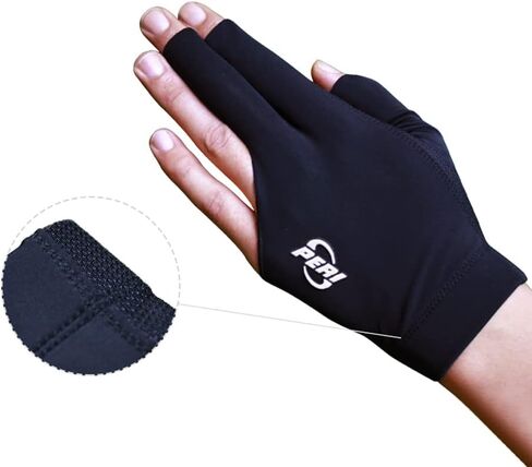 CRICAL PERI Gloves Three Fingers Gloves Lycra Thick Fabric Non-Slip Professional Pool Glove Snooker Glove Billiard Accessories in Saudi Arabia