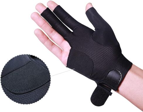 CRICAL PERI Gloves Three Fingers Gloves Lycra Thick Fabric Non-Slip Professional Pool Glove Snooker Glove Billiard Accessories in Saudi Arabia