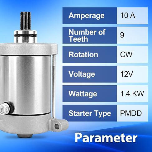 محرك بدء EvTok مع مرحل مناسب لـ Yamaha Raptor YFM700 2006-2021، Grizzly YFM700 2007-2008 ATV، استبدال 1S3-81890-00-00 410-54147 SMU0503 in Kuwait