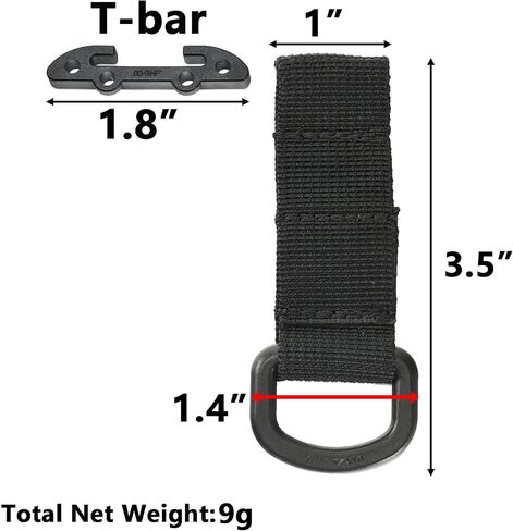 Tactical Gear T-Ring Adapter,Molle D-Ring Removable T-Bar,Battle Belt Accessories Easy T-Mount for Plate Carrier Backpack… in Saudi Arabia