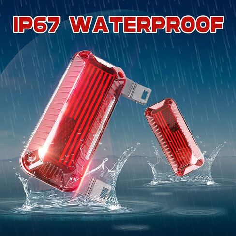 مصابيح LED لمقطورة العربة FSBCGT RV، 57 مصباح LED أحمر RV Camper Trailer مع إشارة تشغيل/دوران/فرامل/إيقاف، لوحة ترخيص بيضاء بغطاء أحمر فاتح على السطح in Kuwait