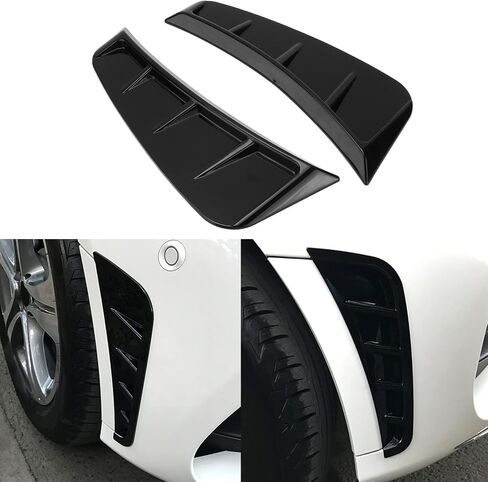 Car Fender Side Cover, Easy Installation Fender Side Vents Replacement 2Pcs Gloss Black for Side Fender Vent Decoration for Car in Saudi Arabia