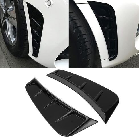 Car Fender Side Cover, Easy Installation Fender Side Vents Replacement 2Pcs Gloss Black for Side Fender Vent Decoration for Car in Saudi Arabia