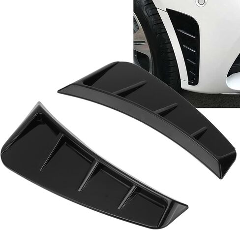 Car Fender Side Cover, Easy Installation Fender Side Vents Replacement 2Pcs Gloss Black for Side Fender Vent Decoration for Car in Saudi Arabia