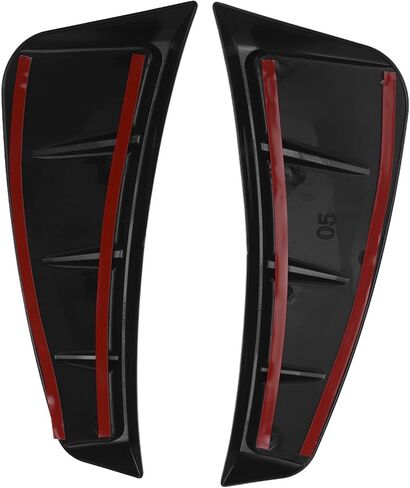 Car Fender Side Cover, Easy Installation Fender Side Vents Replacement 2Pcs Gloss Black for Side Fender Vent Decoration for Car in Saudi Arabia