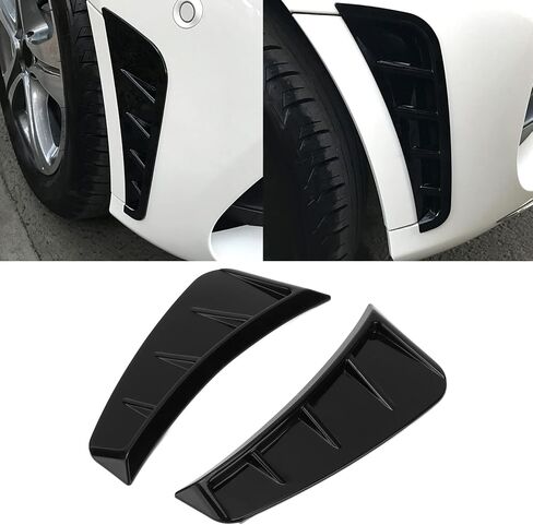 Car Fender Side Cover, Easy Installation Fender Side Vents Replacement 2Pcs Gloss Black for Side Fender Vent Decoration for Car in Saudi Arabia