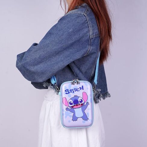 حقيبة كروس لطيفة من CNEISEJK محفظة Ohana Stitch Angel مع حامل للعملات المعدنية ومحفظة بحبل للفتيات والنساء (BAG-Sdz 2403) in Kuwait
