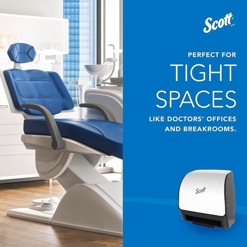 موزعات المناشف Slimroll الأوتوماتيكية من Scott® (47196)، باللون الأسود، لمناشف Orange Core Scott® Slimroll، مقاس 11.8 بوصة × 12.35 بوصة × 7.25 بوصة (الكمية 1) in Saudi Arabia