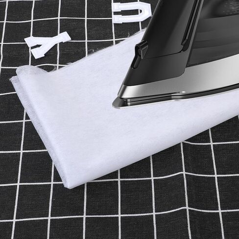 Lightweight Iron On Fusible Interfacing 39 x 78 Inch White One Side Nonwoven Interfacing for Sewing, Single-Sided Light Weight Interfacing Fabric for Sewing, DIY Crafts Supplies in Saudi Arabia
