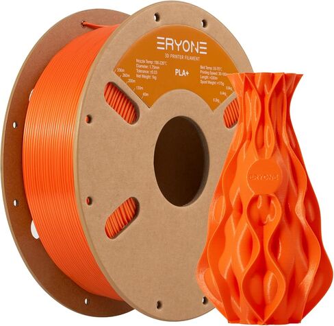 ERYONE PLA Plus Filament 1.75mm PLA+ 3D Printer Filament +/-0.03mm, 1kg (2.2lbs)/ Spool, Black in Saudi Arabia