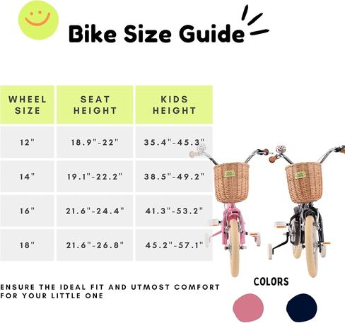 montresor Toddler Bike, Bicycle for Kids 3-5 Year with Removable Training Wheels, Bell, Kickstand, Basket, 16 inch, Birthday Gift for 4 Year Old Little Girl, Pink in Saudi Arabia