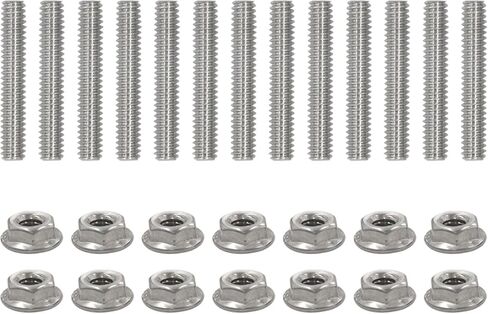 QGHAUC Stud Kit Bolts Valve Cover Stainless Steel Big Block Compatible For Chevy 396 402 427 454 502 GM in Kuwait