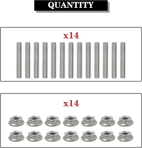 QGHAUC Stud Kit Bolts Valve Cover Stainless Steel Big Block Compatible For Chevy 396 402 427 454 502 GM in Kuwait