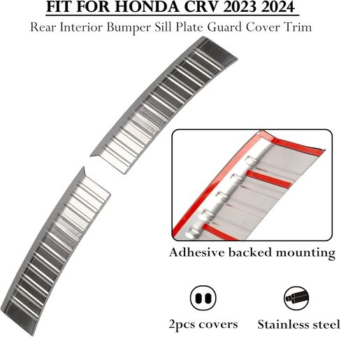 AUXKO لهوندا CRV CR-V 2023 2024 الخلفي الجذع واقي مصد السيارة الحرس الفولاذ المقاوم للصدأ الخلفي داخل صفائح لعتبة باب السيارة غطاء حماية الكسوة in Kuwait