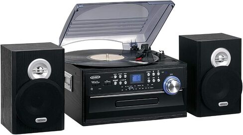 JENSEN JTA-475B قرص دوار ستيريو ثلاثي السرعات مع نظام أقراص مضغوطة وكاسيت وراديو ستيريو AM/FM in Saudi Arabia