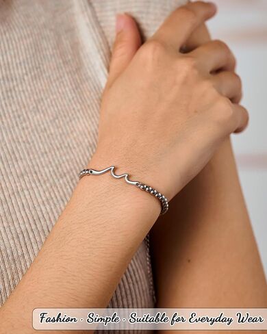 طرسوس هدية للأصدقاء الإناث، فكرة هدايا الصداقة للمرأة، سوار موجة لأفضل صديق Bestie Soul Sister عيد الميلاد عيد الحب هدايا عيد ميلاد لها in Kuwait