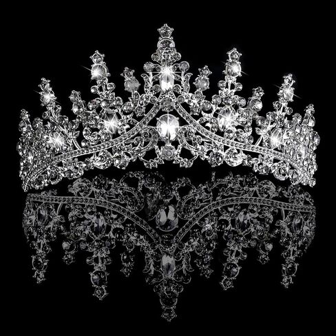 Makone Crowns for Women, Princess Tiaras for Girls, Queen Crown and Tiara for Wedding Birthday Pageant Bridal Prom(Silver) in Saudi Arabia
