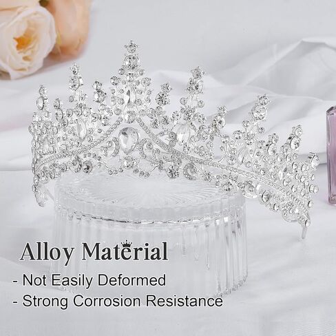 Makone Crowns for Women, Princess Tiaras for Girls, Queen Crown and Tiara for Wedding Birthday Pageant Bridal Prom(Silver) in Saudi Arabia