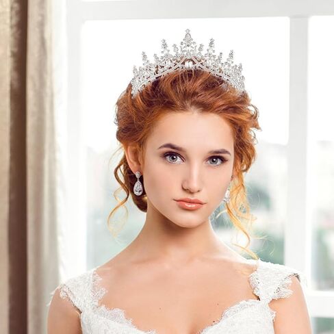 Makone Crowns for Women, Princess Tiaras for Girls, Queen Crown and Tiara for Wedding Birthday Pageant Bridal Prom(Silver) in Saudi Arabia