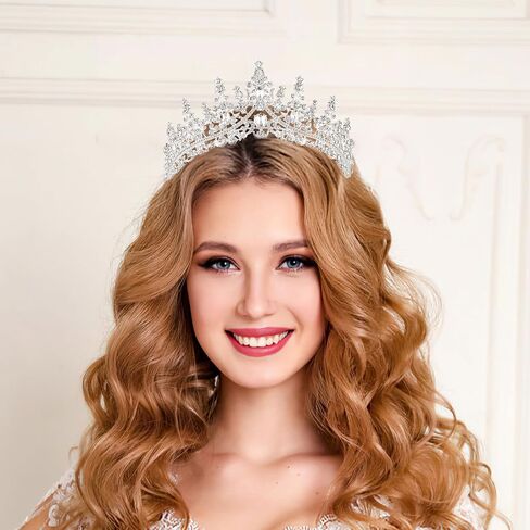 Makone Crowns for Women, Princess Tiaras for Girls, Queen Crown and Tiara for Wedding Birthday Pageant Bridal Prom(Silver) in Saudi Arabia