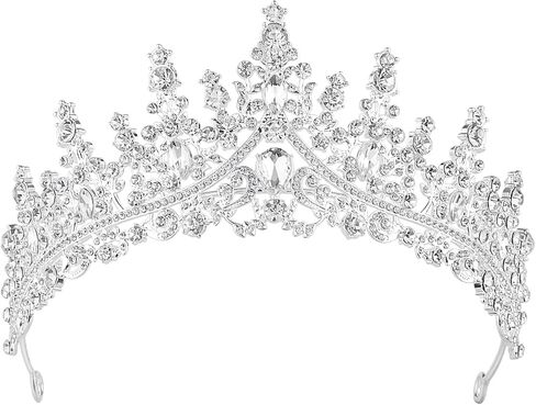 Makone Crowns for Women, Princess Tiaras for Girls, Queen Crown and Tiara for Wedding Birthday Pageant Bridal Prom(Silver) in Saudi Arabia