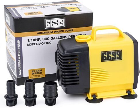 6699 Mini Submersible Water Pump 800GPH Ultra Quiet Fountain Pump with 6FT Power Cord 3 Nozzles for Fish Tank Pond Aquarium Hydroponics Water Removal AQP 800 in Kuwait