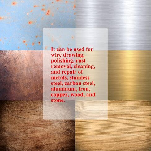 JONAS C 4 قطع 4.7 بوصة × 4 بوصة، طبلة عجلة تلميع وتلميع غير منسوجة، قطعتان 60# و2 قطعة 80#، للمعالجة السطحية للمعادن، والفولاذ المقاوم للصدأ، والفولاذ الكربوني، والألومنيوم، والحديد، والنحاس in Kuwait