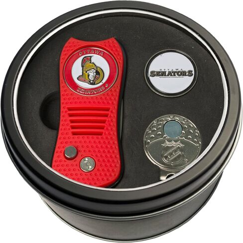 Team Golf NHL Gift Set Switchblade Divot Tool, Cap Clip, & 2 Double-Sided Enamel Ball Markers, Patented Design, Less Damage to Greens, Switchblade Mechanism in Saudi Arabia