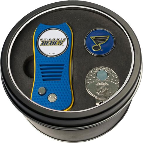 Team Golf NHL Gift Set Switchblade Divot Tool, Cap Clip, & 2 Double-Sided Enamel Ball Markers, Patented Design, Less Damage to Greens, Switchblade Mechanism in Saudi Arabia