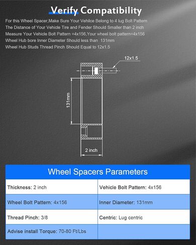 ECCPP 2 قطعة 2 بوصة فاصل عجلات 4x156 4 العروة 70.5 مم CB 12x1.5 مسامير متوافقة مع 1988-2006 لـ Yamaha YFS200 Blaster 2000-2002 لـ Polaris Xpedition 325 2009-2011 لـ Polaris Sportsman 850 EFI XP in Saudi Arabia