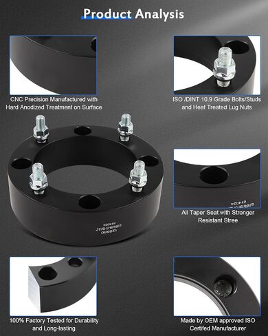 ECCPP 2 قطعة 2 بوصة فاصل عجلات 4x156 4 العروة 70.5 مم CB 12x1.5 مسامير متوافقة مع 1988-2006 لـ Yamaha YFS200 Blaster 2000-2002 لـ Polaris Xpedition 325 2009-2011 لـ Polaris Sportsman 850 EFI XP in Saudi Arabia