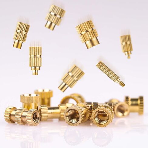 M2 M2.5 M3 M4 M5 Threaded Inserts Set, 1 Hot Iron Heating Rod and 7 Tips Heat Set Inserts, 330 Brass Nuts Female Thread Knurled Nuts Hot Melt Nut for Plastic and 3D Printing Components in Saudi Arabia