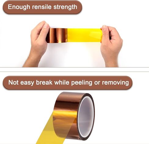 108ft Heat Tape,Heat Resistant Tape,Heat Transfer Tape,Thermal Tape,Sublimation Tape,Heat Vinyl Press Tape,No Residue,High Temperature Tape for Electronics,Soldering,Circuit Board (50mm 1Roll) in Saudi Arabia