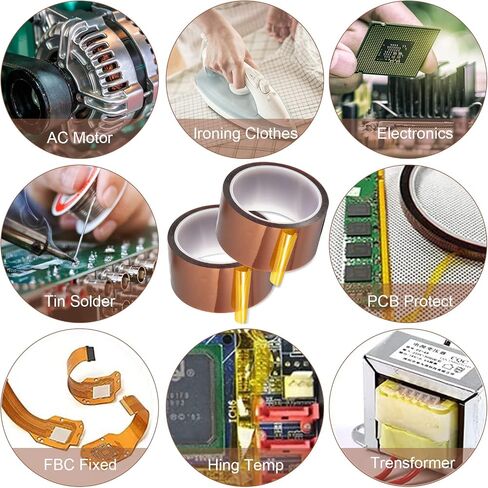 108ft Heat Tape,Heat Resistant Tape,Heat Transfer Tape,Thermal Tape,Sublimation Tape,Heat Vinyl Press Tape,No Residue,High Temperature Tape for Electronics,Soldering,Circuit Board (50mm 1Roll) in Saudi Arabia