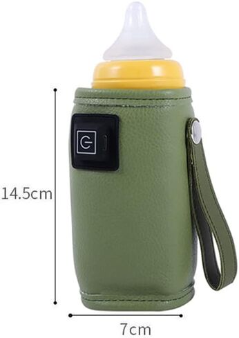 ihreesy Car USB Baby Bottle Warmer,Portable 5V Travel Milk Heater Cover USB Charging Milk Heat Keeper Travel Milk Bottle Warmer with 3 Gears Adjustable for Travel Camping Shopping,Pink in Saudi Arabia