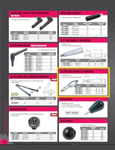 Pro Series by HHIP 8017-0016 3/8-16 Thread Ellipse End Handle in Saudi Arabia