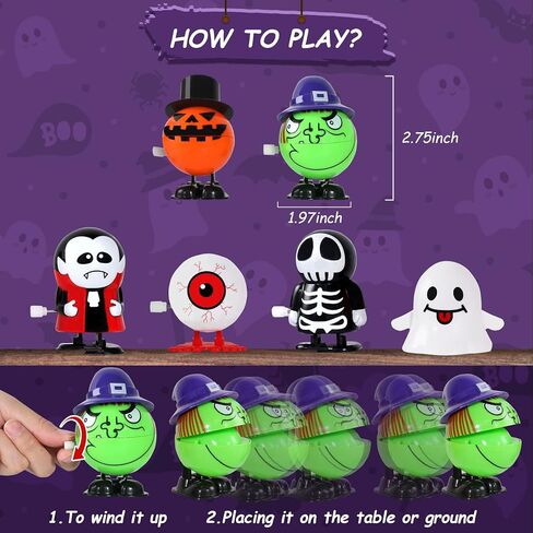 18 قطعة من هدايا حفلات الهالوين من إم جي بارتي، ألعاب الرياح لمستلزمات حفلات الأطفال، ألعاب متنوعة للقفز والمشي على مدار الساعة، مكافآت الفصل الدراسي، جوائز المكافآت، حشو حقيبة جودي in Kuwait