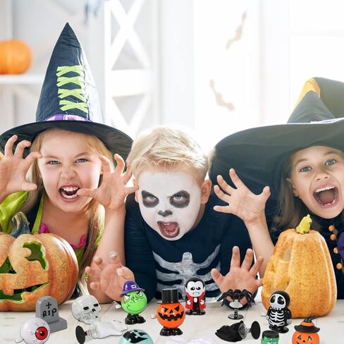 18 قطعة من هدايا حفلات الهالوين من إم جي بارتي، ألعاب الرياح لمستلزمات حفلات الأطفال، ألعاب متنوعة للقفز والمشي على مدار الساعة، مكافآت الفصل الدراسي، جوائز المكافآت، حشو حقيبة جودي in Kuwait