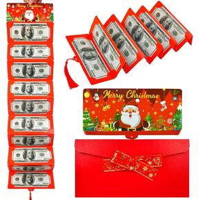 Christmas Cash Gift Envelopes,Cash Gift Card Holders Xmas With 10 Slots, Christmas Money Holder for Men Women Girl Boy,Surprise Money Envelopes in Kuwait