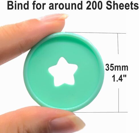 100 قطعة 1.4 بوصة/35 مللي متر حلقات الموثق توسيع القرص ستار ملزمة أقراص Discbound DIY بها بنفسك المخططين سجل القصاصات (نجمة متعددة الألوان ، 1.4 بوصة/35 مللي متر) in Kuwait