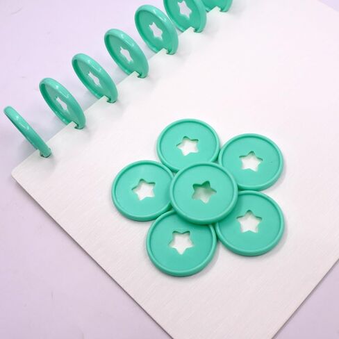 100 قطعة 1.4 بوصة/35 مللي متر حلقات الموثق توسيع القرص ستار ملزمة أقراص Discbound DIY بها بنفسك المخططين سجل القصاصات (نجمة متعددة الألوان ، 1.4 بوصة/35 مللي متر) in Kuwait