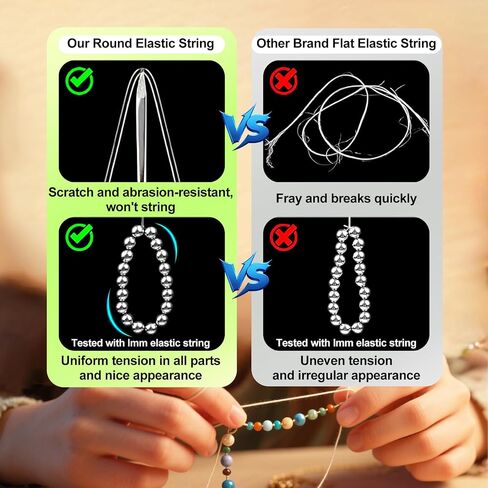 4 Rolls Elastic Bracelet String Cord,0.4mm, 0.6mm, 0.8mm,1mm Crystal Clear Stretchy Elastic Bead String for Bracelets, Jewelry Making and Clay Pony Seed Stone Beads Beading in Saudi Arabia