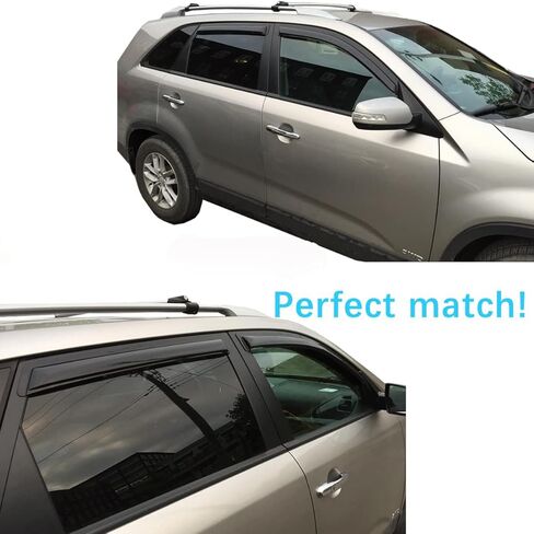 Lightronic Extra Durable in-Channel Auto Vent Window Visor, Fits 2011-2015 Kia Sorento, UV Protection Rain Guard, Original Wind Deflector, No-Drill Easy Install, Dark Smoke, 4-Pcs in Saudi Arabia